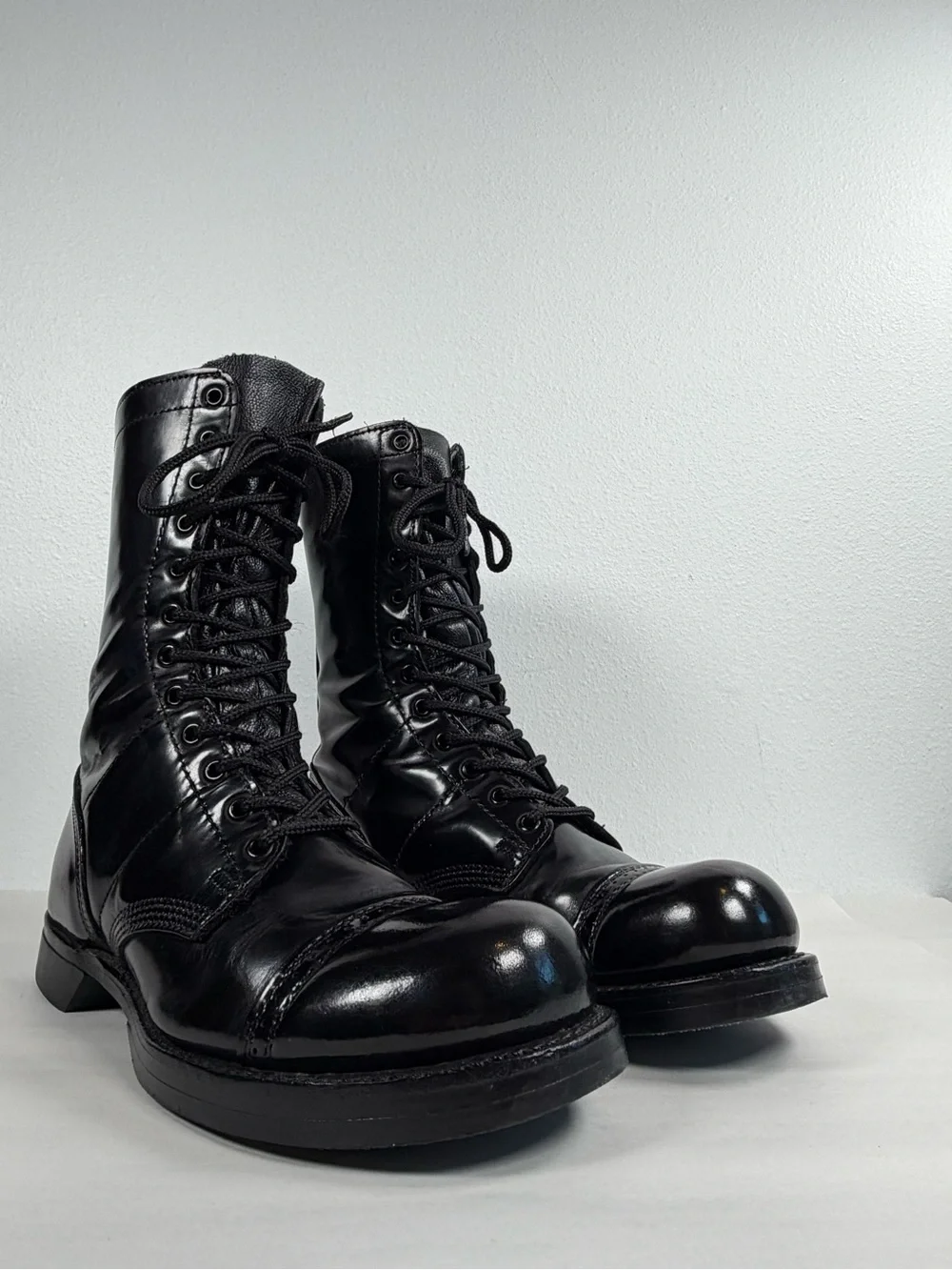 Corcoran Men’s Black Leather Size 9.5 E Paratrooper Jump Boots 1500 Made in USA
